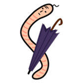 The bald earthworm sticker #167239