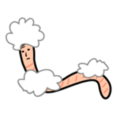 The bald earthworm sticker #167240