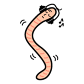 The bald earthworm sticker #167245