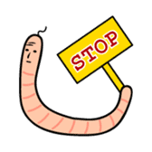 The bald earthworm sticker #167249