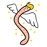 The bald earthworm sticker #167255