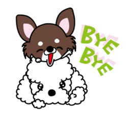 UG U+x+U DOGS (Chihuahua and Poodle) sticker #167697