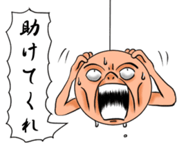 Round man who hung sticker #167704