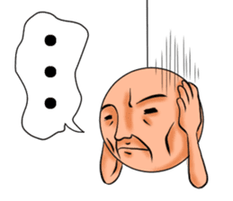 Round man who hung sticker #167712