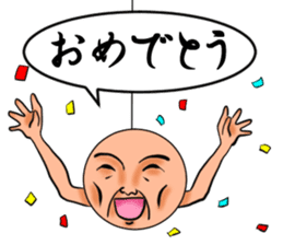 Round man who hung sticker #167726