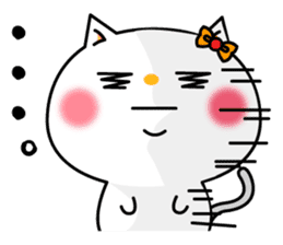 A cat and a pudding sticker #168181