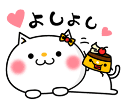 A cat and a pudding sticker #168201