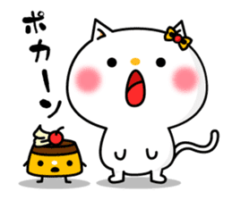 A cat and a pudding sticker #168218