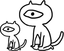 Monoeye cat sticker #171163