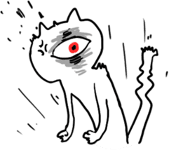 Monoeye cat sticker #171167