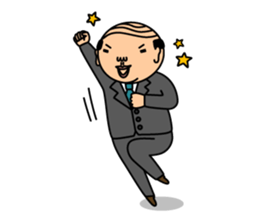 Daily life of middle-aged man sticker #172263