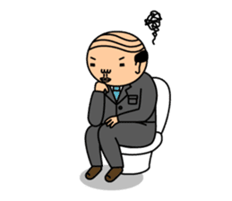 Daily life of middle-aged man sticker #172271