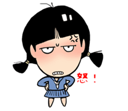 angry girl sticker #172722