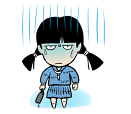 angry girl sticker #172724