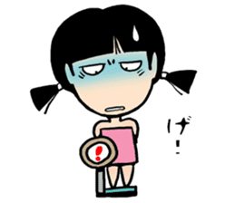 angry girl sticker #172740