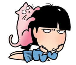 angry girl sticker #172742