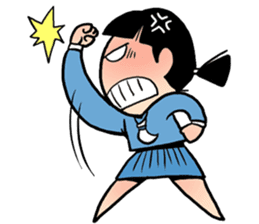 angry girl sticker #172755