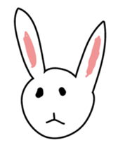 Professor Morris & a stuffed rabbit. sticker #173761