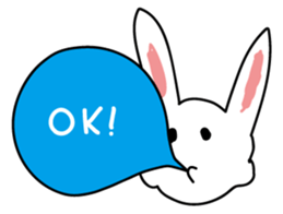 Professor Morris & a stuffed rabbit. sticker #173767