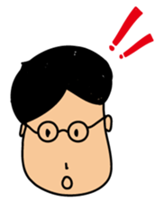 Professor Morris & a stuffed rabbit. sticker #173770