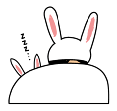 Professor Morris & a stuffed rabbit. sticker #173785