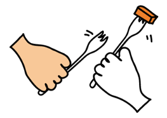 Professor Morris & a stuffed rabbit. sticker #173790