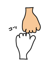 Professor Morris & a stuffed rabbit. sticker #173792