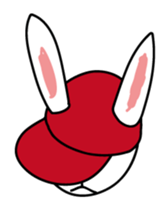 Professor Morris & a stuffed rabbit. sticker #173796