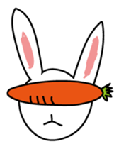 Professor Morris & a stuffed rabbit. sticker #173797