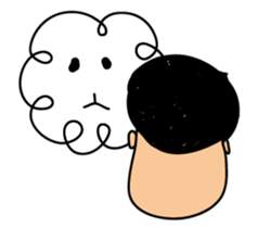 Professor Morris & a stuffed rabbit. sticker #173799