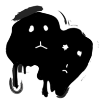 Professor Morris & a stuffed rabbit. sticker #173800