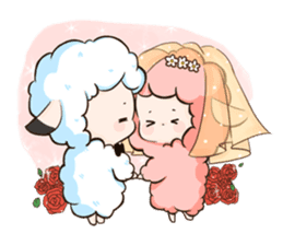 Fluffy sheep sticker #175241