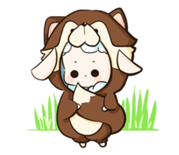 Fluffy sheep sticker #175244