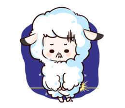 Fluffy sheep sticker #175246