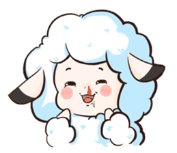 Fluffy sheep sticker #175249
