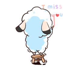 Fluffy sheep sticker #175252