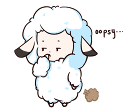 Fluffy sheep sticker #175256