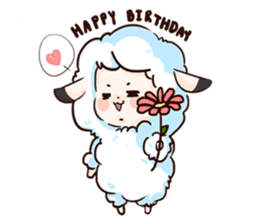 Fluffy sheep sticker #175261