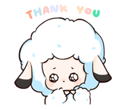 Fluffy sheep sticker #175263