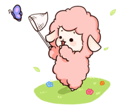 Fluffy sheep sticker #175275