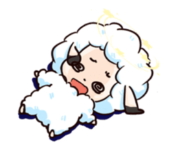 Fluffy sheep sticker #175276