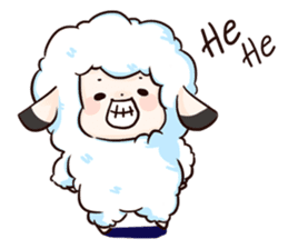 Fluffy sheep sticker #175279