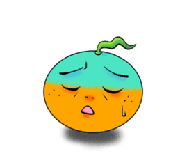 God of mandarin orange sticker #175310