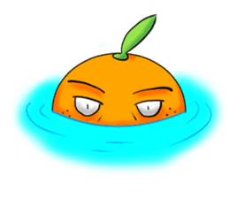 God of mandarin orange sticker #175316