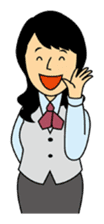 Woman office worker 2 sticker #175563