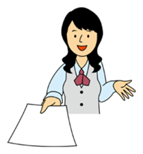 Woman office worker 2 sticker #175566