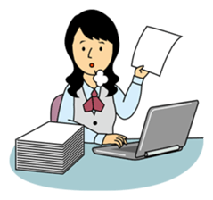 Woman office worker 2 sticker #175568