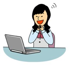 Woman office worker 2 sticker #175571