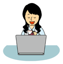 Woman office worker 2 sticker #175573