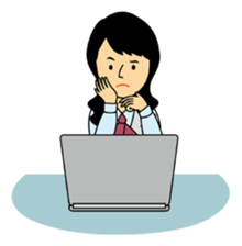 Woman office worker 2 sticker #175575